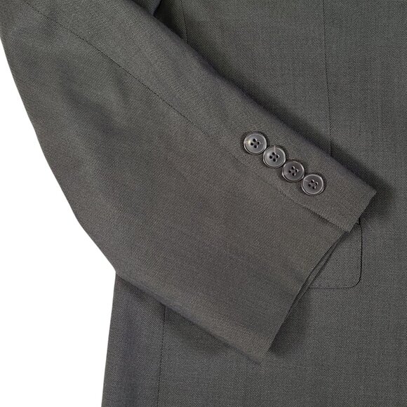 Calvin Klein Blazer Mens 38 Regular Single Breasted Lined Green/Gray Color Wool - Picture 7 of 11